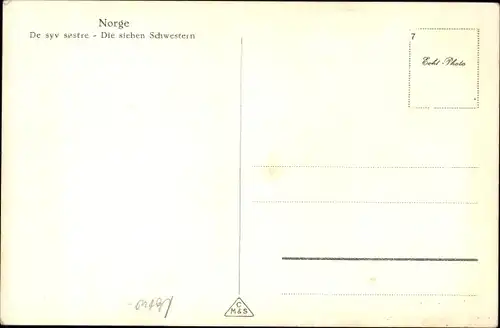 Ak Norwegen, Die sieben Schwestern, Wasserfall