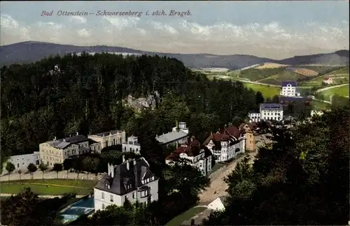 Ak Bad Ottenstein Schwarzenberg im Erzgebirge Sachsen, Gesamtansicht