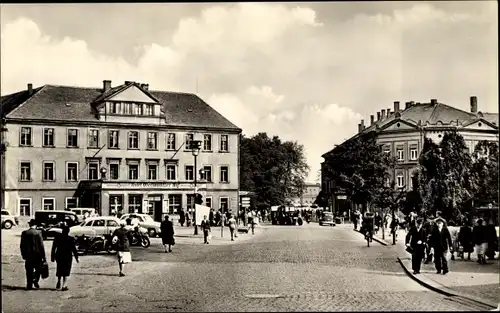 Ak Löbau in Sachsen, Partie auf der Bahnhofstraße, Hotel Oberlausitzer Hof