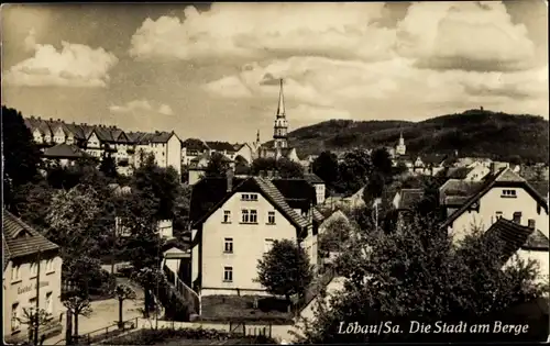 Ak Löbau in Sachsen, Totalansicht, Kirchturm