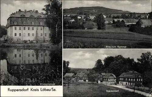 Ak Ruppersdorf Herrnhut in der Oberlausitz, Kinderheimat, Blick zum Kollmar, Niederdorf