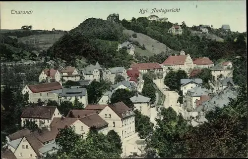 Ak Tharandt im Erzgebirge, Teilansicht der Stadt mit Kgl. Amtsgericht