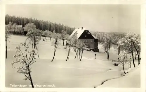 Ak Tellerhäuser Breitenbrunn, Schneiders Gasthof, Winter, Schnee