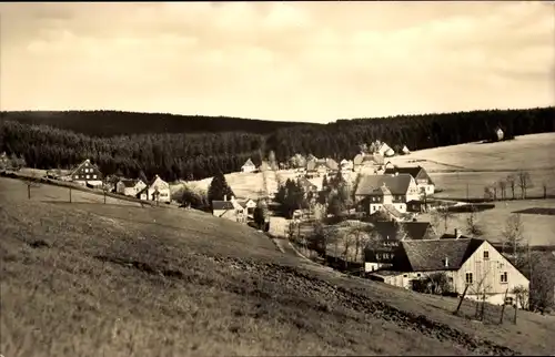 Ak Tellerhäuser Breitenbrunn Erzgebirge, Ortspanorama