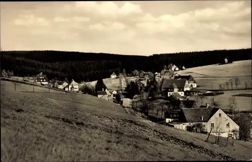 Ak Tellerhäuser Breitenbrunn Erzgebirge, Ortspanorama