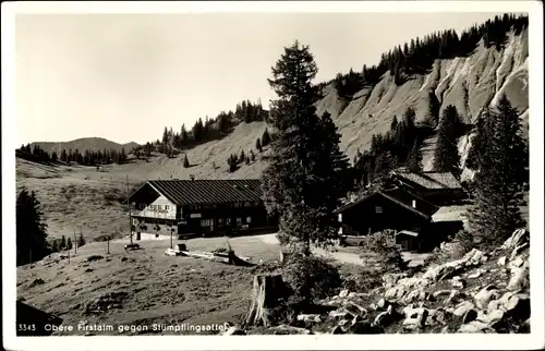 Ak Spitzingsee Schliersee in Oberbayern, Obere Firstalm, Stümpflingsattel