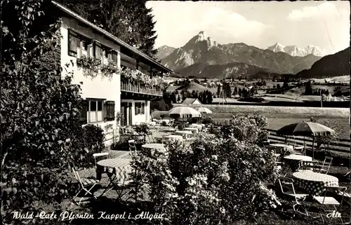 Ak Kappel Pfronten im Allgäu, Wald-Cafe, Gartenansicht