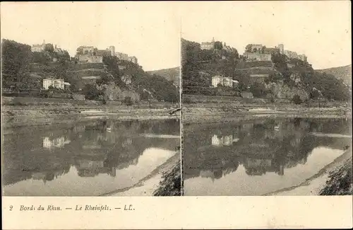 Stereo Ak St. Goar am Rhein, Burg Rheinfels
