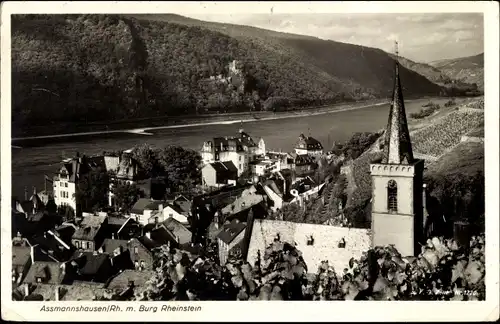 Ak Assmannshausen Rüdesheim am Rhein, Burg Rheinstein