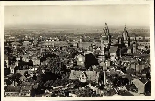 Ak Mainz am Rhein, Panorama, Dom