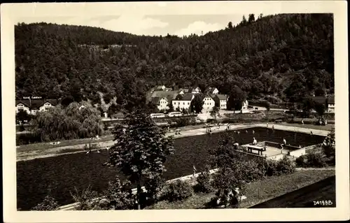 Ak Ziegenrück an der Saale Thüringen, Schwimmbad