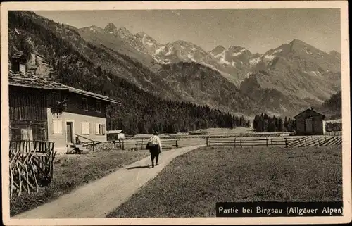 Ak Birgsau Oberstdorf im Oberallgäu, Mädelegabelgruppe, Wilder Mann, Linkerskopf