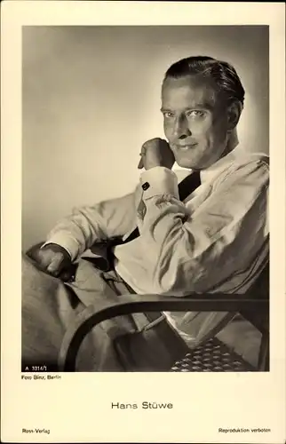 Ak Schauspieler Hans Stüwe, Portrait, Ross Verlag A 3314/1