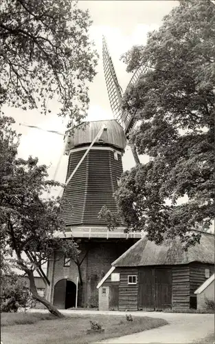 Ak Noordlaren Haren Grooningen, Korenmolen De Korenschool