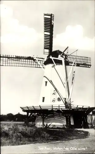 Ak Ten Post Groningen, Molen, Windmühle