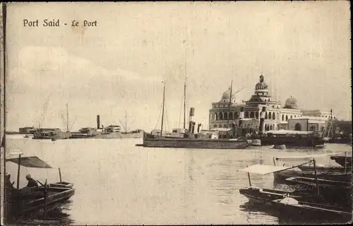 Ak Port Said Ägypten, Le Port