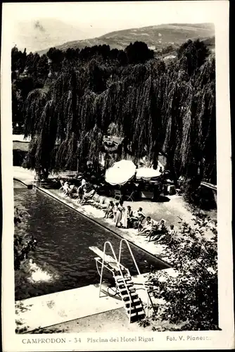 Ak Camprodon Katalonien, Piscina del Hotel Rigat