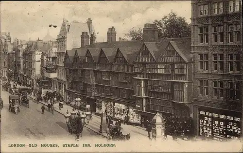 Ak Holborn Camden London England, Old Houses, Staple Inn