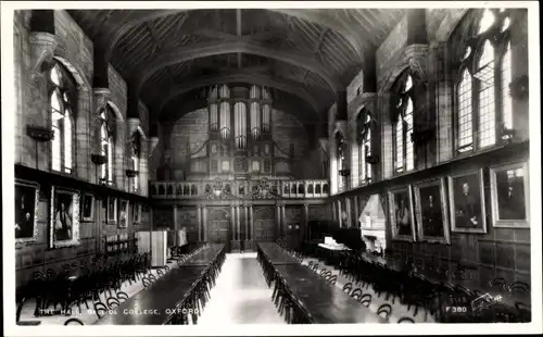 Ak Oxford Oxfordshire England, Balliol College, The Hall
