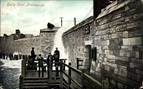 Ak Portsmouth Hampshire England, Sally Port