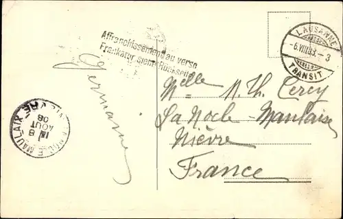 Ak Ouchy Lausanne Kanton Waadt, Funiculaire, Standseilbahn