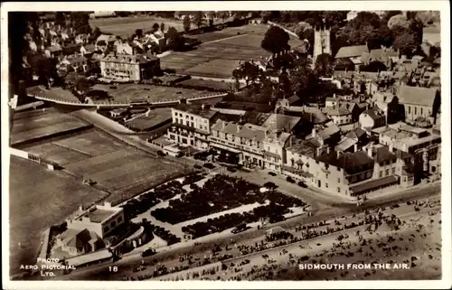 Ak Sidmouth Devon England, From the Air, Luftbild