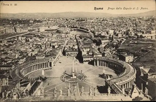 Ak Roma Rom Lazio, Presa dalla Cupola di S. Pietro