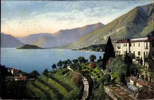 Ak Bellagio Lago di Como Lombardia, Totalansicht