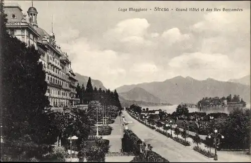 Ak Stresa Piemonte Italien, Grand Hotel et des Iles Borromees