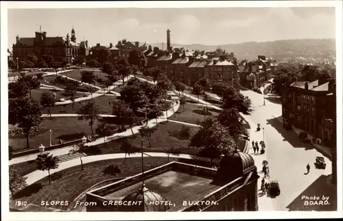 Ak Buxton Derbyshire England, Slopes from Crescent Hotel