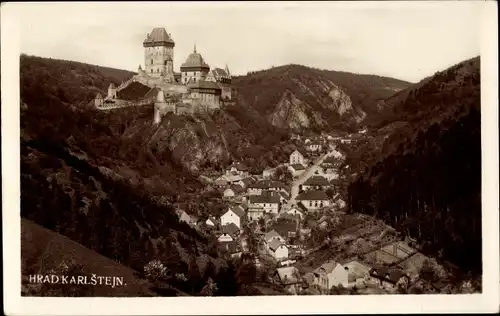 Ak Karlštejn Karlstein Mittelböhmen, Karlův Týn, Burg Karlstein