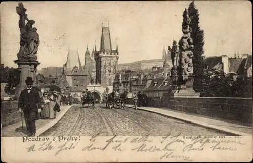 Ak Praha Prag Tschechien, Karlsbrücke