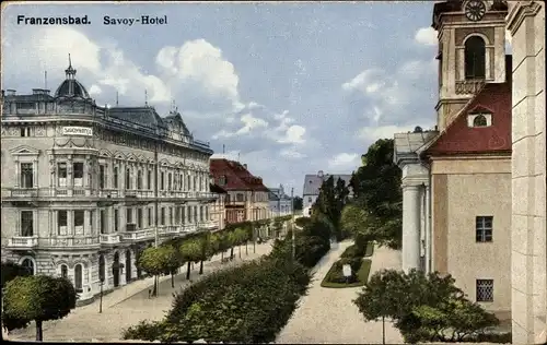 Ak Františkovy Lázně Franzensbad Region Karlsbad, Savoy Hotel