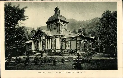 Ak Kyselka Gießhübl Giesshübl Sauerbrunn Region Karlsbad, Source Mattoni, Buvette