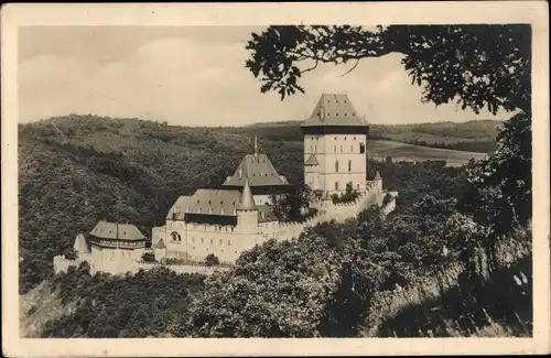 Ak Karlštejn Karlstein Mittelböhmen, Karlův Týn, Burg Karlstein