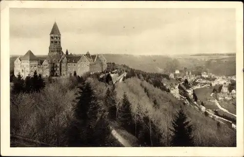 Ak Clervaux Clerf Luxembourg, Abbaye et vue generale