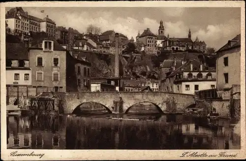 Ak Luxemburg Luxembourg, L'Alzette au Grund