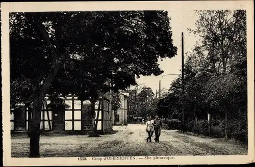 Ak Oberhoffen sur Moder Oberhofen Elsass Bas Rhin, Truppenübungsplatz, Site pittoresque