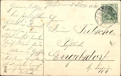 Präge Ak Glückwunsch Neujahr, Mädchen, Blumen, Glücksklee