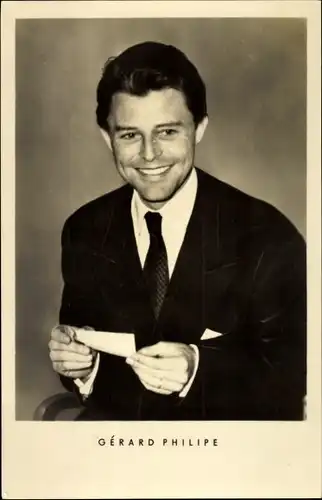 Ak Schauspieler Gérard Philipe, Portrait