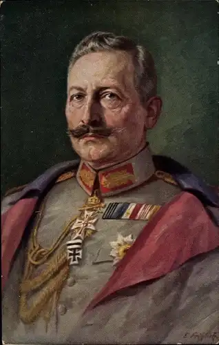 Künstler Ak Kaiser Wilhelm II., Portrait