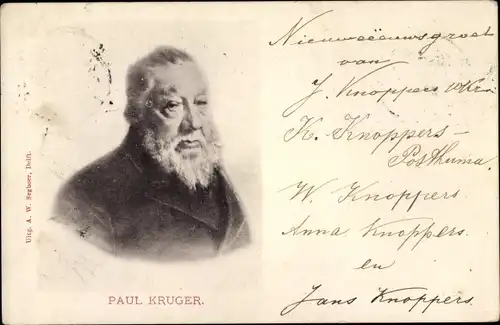 Ak Südafrika, Präsident Paul Kruger, Portrait