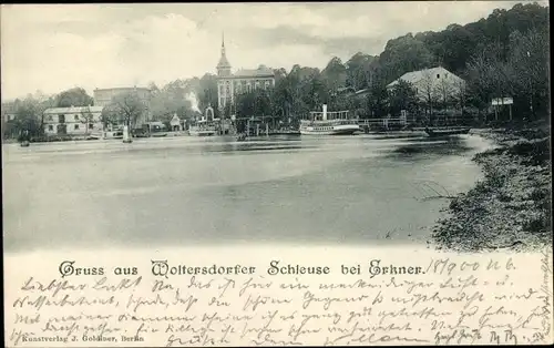 Ak Woltersdorf bei Berlin, Woltersdorfer Schleuse