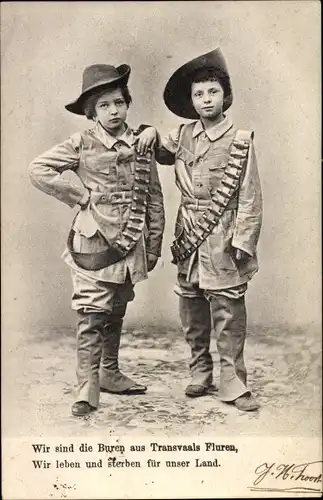 Ak Südafrika, Wir sind die Buren aus Transvaals Fluren, wir leben und sterben für unser Land