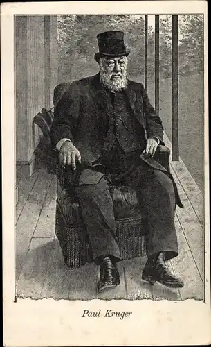 Ak Paul Kruger, Präsident der Südafrikanischen Republik, Portrait