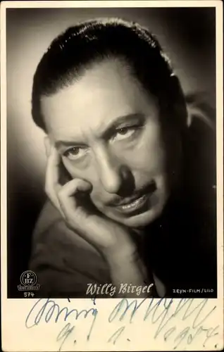 Ak Schauspieler Willy Birgel, Portrait, Autogramm