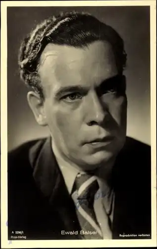 Ak Schauspieler Ewald Balser, Portrait