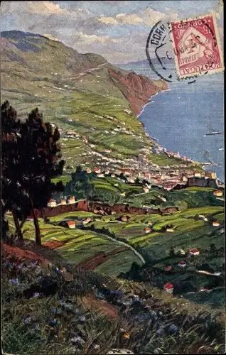 Künstler Ak Kutscha, Paolo, Funchal Insel Madeira Portugal, Vista desde la Isla