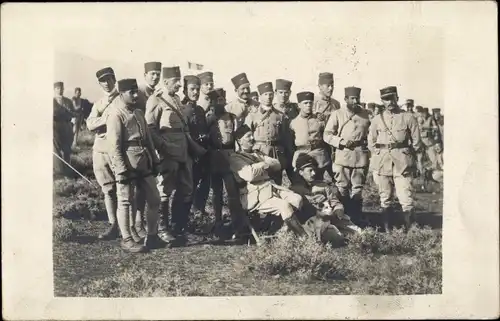 Foto Ak Französische Soldaten in Uniform, Gruppenbild, Fez