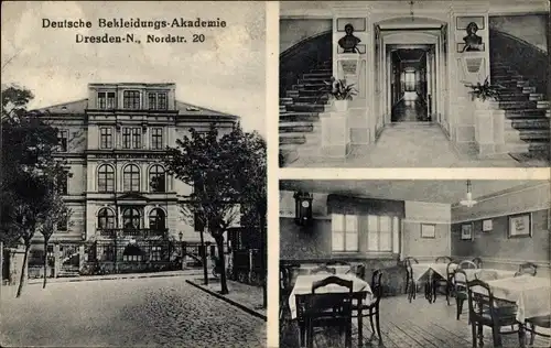 Ak Dresden Neustadt, Deutsche Bekleidungsakademie, Nordstr. 20